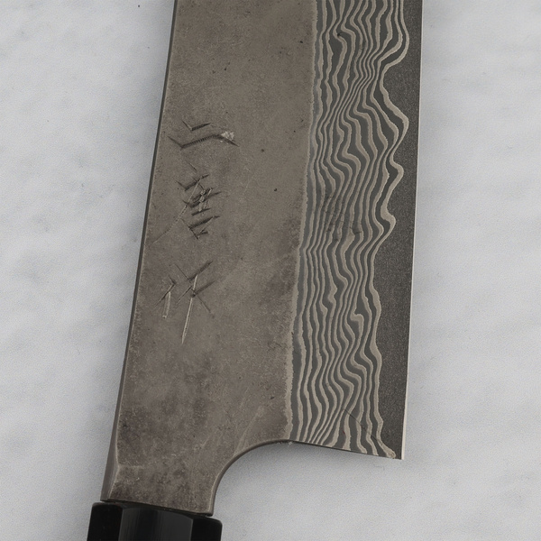 Nigara Hamono Silver#3 Etching Damascus Nóż Kiritsuke Gyuto 21 cm