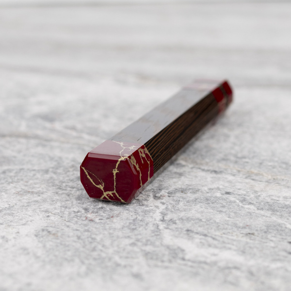 Japońska Rękojeść Oktagonalna Wasabi Red/Gold 11,5 cm
