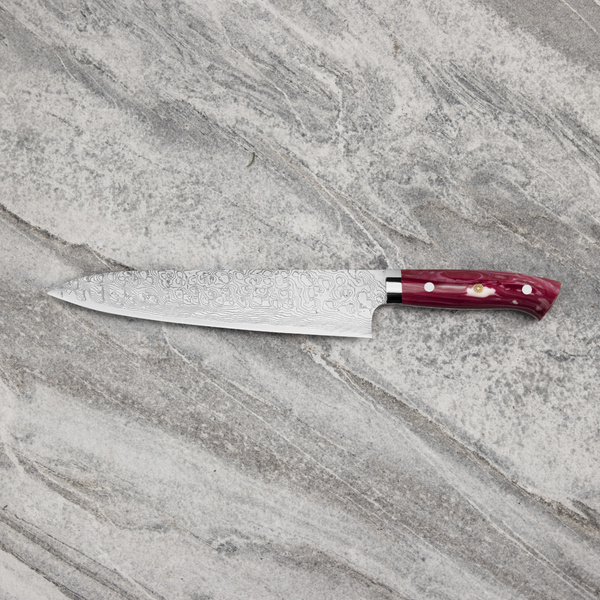 Takeshi Saji Red Turquoise  R2 Nóż Szefa kuchni 24 cm