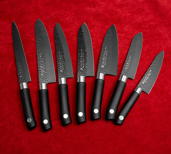 Satake Sword Smith Black Nóż Santoku 17 cm