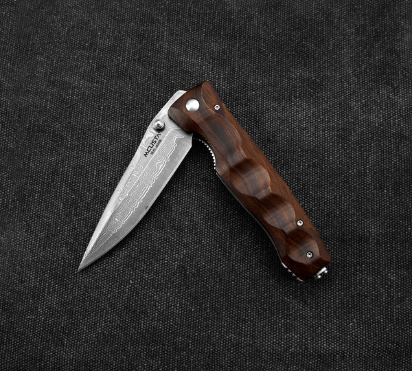 Nóż składany Mcusta Elite Iron Wood Damascus VG-10 8,5 cm
