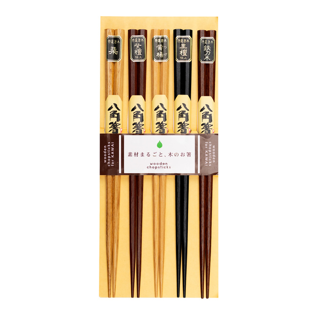 Zestaw 5 Pałeczek do sushi Kawai - Octagon 5P