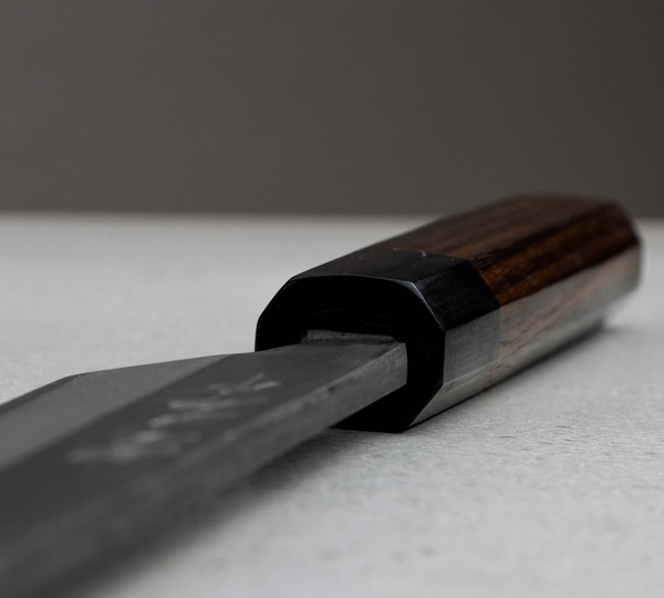 Hideo Kitaoka Shirogami Black Oktagon Nóż Yanagiba 27 cm