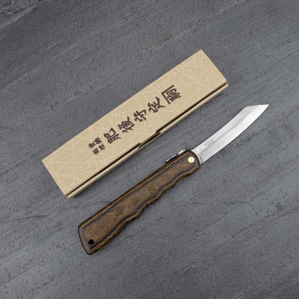 Nóż kieszonkowy Higonokami Kanekoma Woody VG-10 Brown 7,5 cm