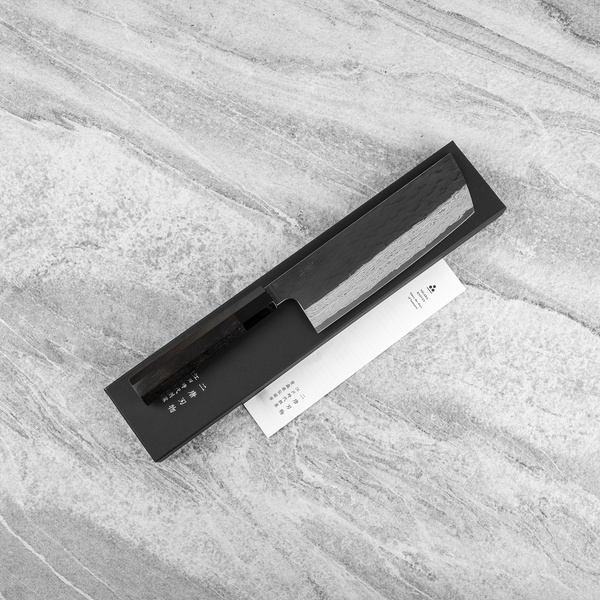 Nigara Hamono VG-XEOS Kurouchi Nóż Nakiri 16,5 cm