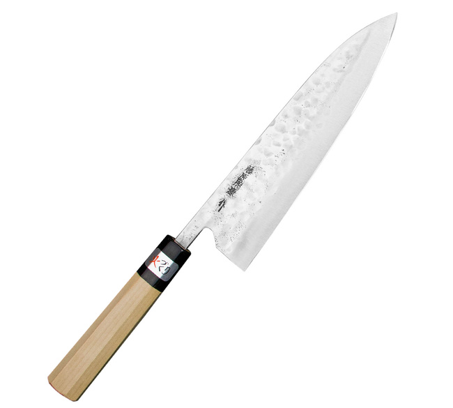 Fujiwara Shirogami#1/SS Magnolia+Róg Nóż szefa kuchni 21 cm