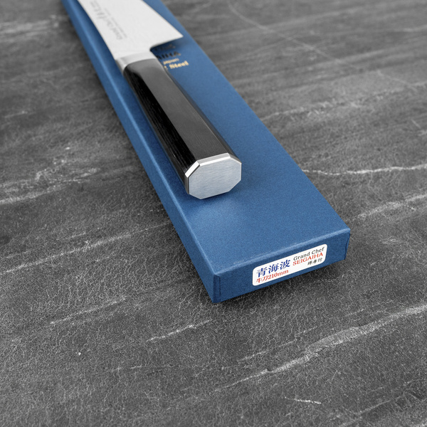 Sakai Takayuki Seigaiha Bohler N685 Damascus Nóż Szefa kuchni 21 cm