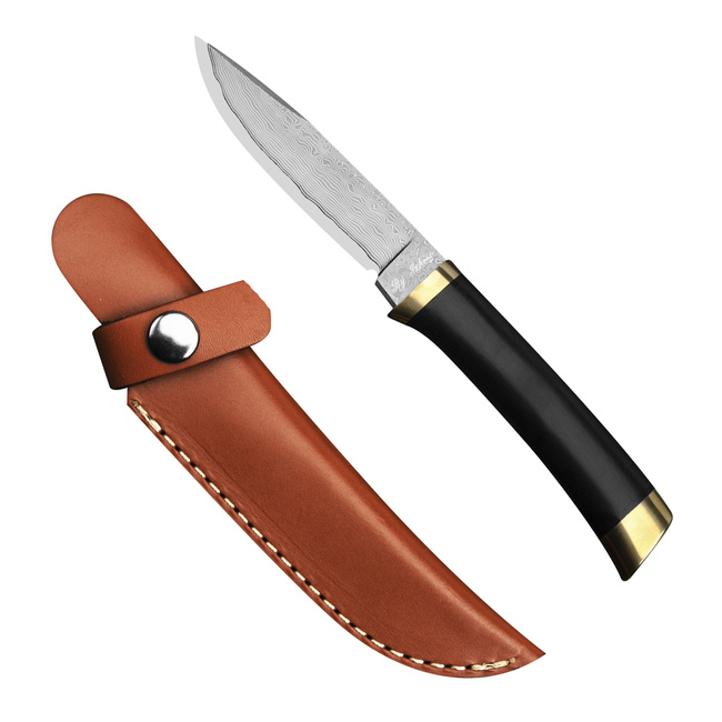 Hattori Hunter Cowry-X Damascus Heban Outdoor 10 cm