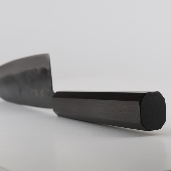 Hatsukokoro Kurogane Aogami#2/Iron Kurouchi Nóż Santoku 16,5 cm