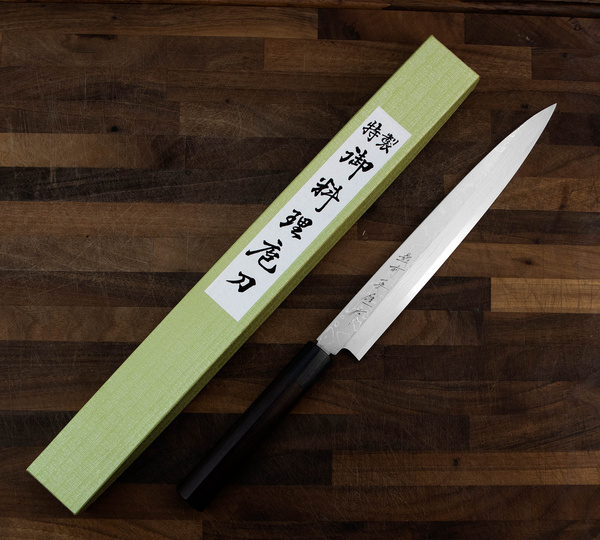 Hideo Kitaoka Nóż Shirogami Satin Yanagi 24 cm