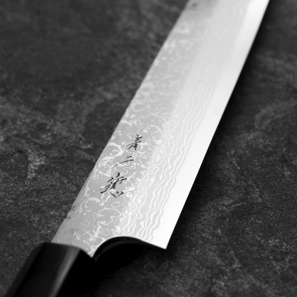 Yauji Aogami#2 Damascus Nóż Yanagiba 30 cm