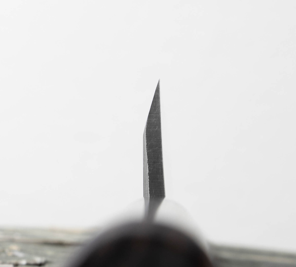 Hideo Kitaoka Shirogami#2 Satin Damascus Nóż Miroshi Deba 21 cm