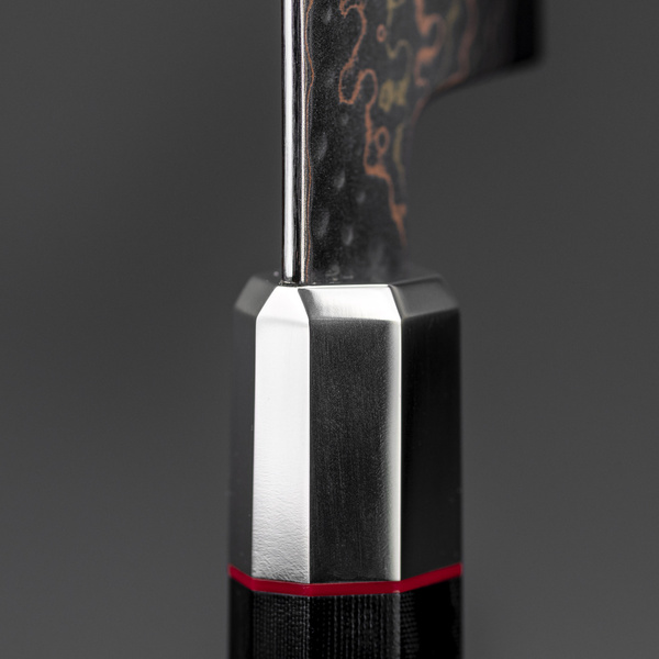Mcusta Zanmai Phoenix Black Limited VG-10W Damascus Nóż Santoku 18 cm