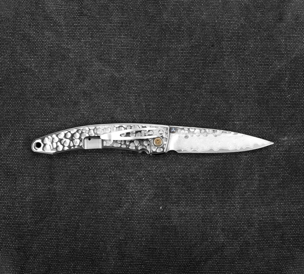 Nóż składany Mcusta Forge Młotkowany Damascus VG-10 8 cm