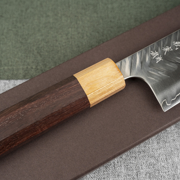 Yoshimi Kato SGSTRIX Kuro V-Tsuchi Nóż Santoku 17 cm