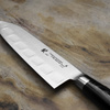 Tamahagane San Black VG-5 Nóż Santoku żłobiony 17,5 cm