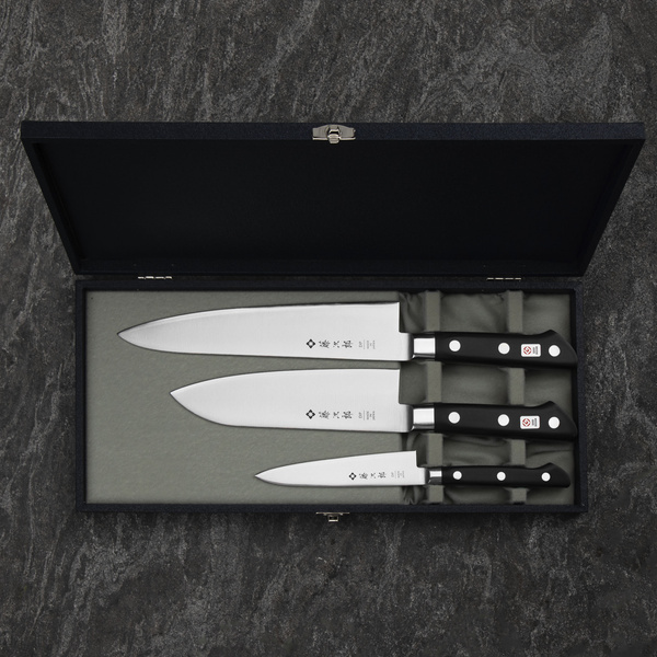 Tojiro DP3 Zestaw Nóż Uniwersalny 12 cm + Santoku 17 cm + Szefa kuchni 21 cm