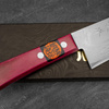Shigeki Tanaka VG-10 Damascus Pink Nóż Santoku 16,5 cm