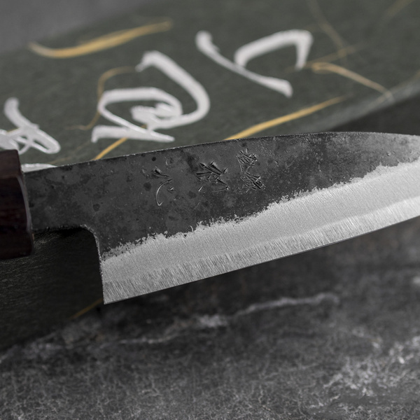 Hatsukokoro Sumi Aogami#2/Iron Kurouchi Nóż do obierania 8 cm
