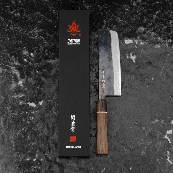 Kanetsune Shirogami#2 Damascus MATSU-ZUMI-YAKI Nóż Nakiri 16 cm