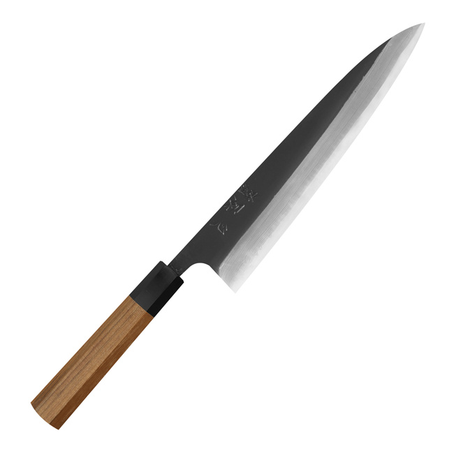 Hatsukokoro Shinkiro Aogami Super/Iron Damascus Kurouchi Nóż Szefa kuchni 24 cm