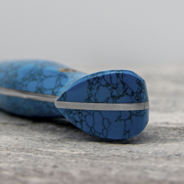 Nigara Hamono SG2 Kurouchi Blue Turquoise Nóż Kiritsuke Gyuto 21 cm