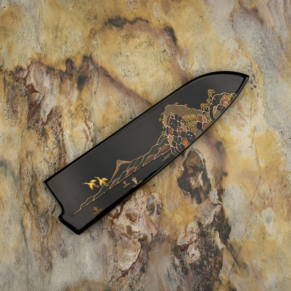 Takeshi Saji Art Fuji on Lake R-2 Nóż Santoku 18 cm + Saya