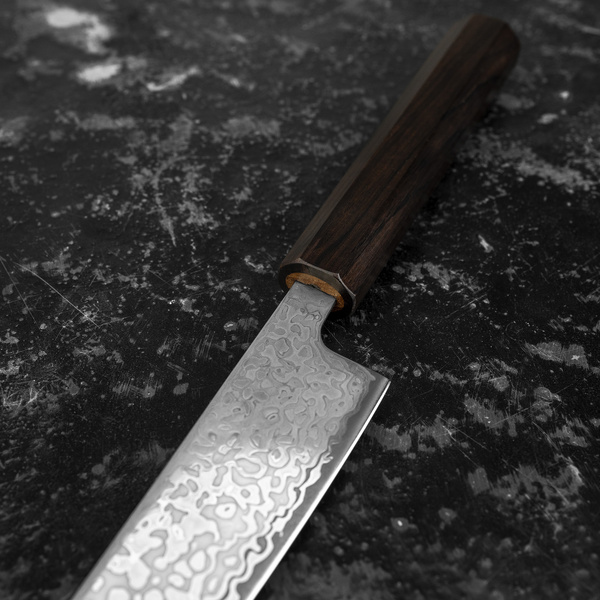 Hatsukokoro Hikari Kurozame SLD Damascus Nóż uniwersalny 13 cm