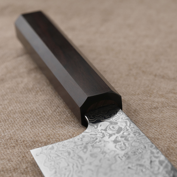 Hatsukokoro Hayabusa Ginga ATS-34 Damascus Nóż Santoku 18 cm
