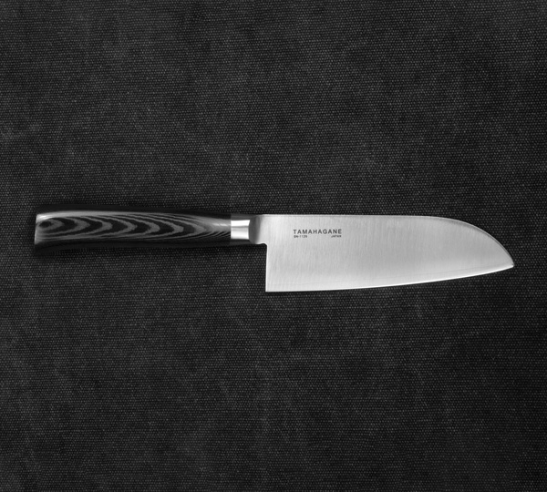 Tamahagane San Black VG-5 Nóż Santoku 12 cm