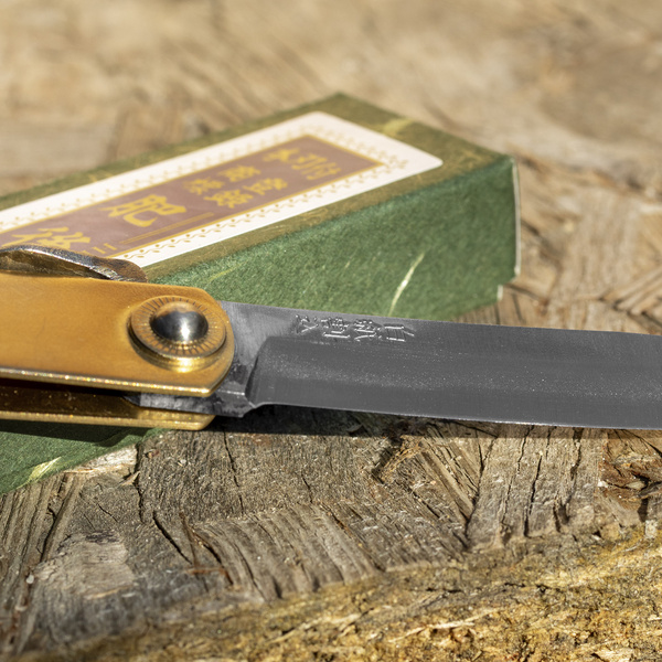 Nóż kieszonkowy Higonokami Sasaba Shirogami#2/Iron L 7,5 cm