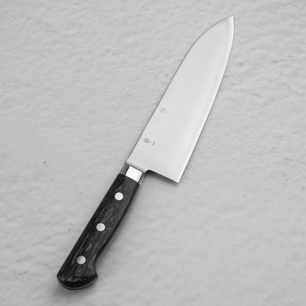 Hatsukokoro Hayabusa SG2 Migaki Red Nóż Santoku 18 cm