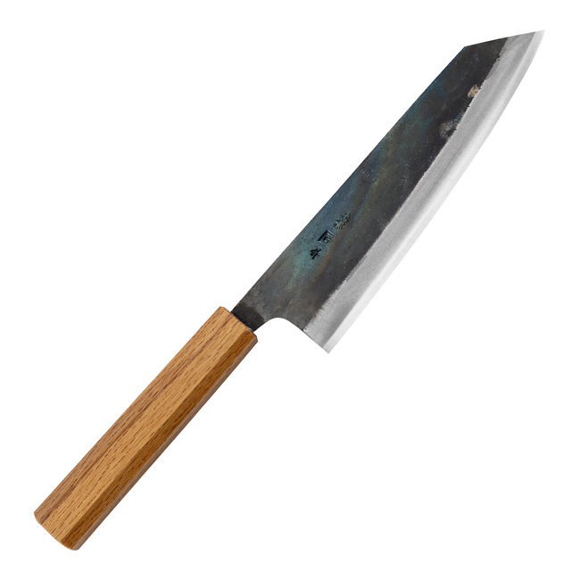 Tsukasa Tokaji Shirogami#1/Iron Kurouchi Nóż Bunka 18 cm