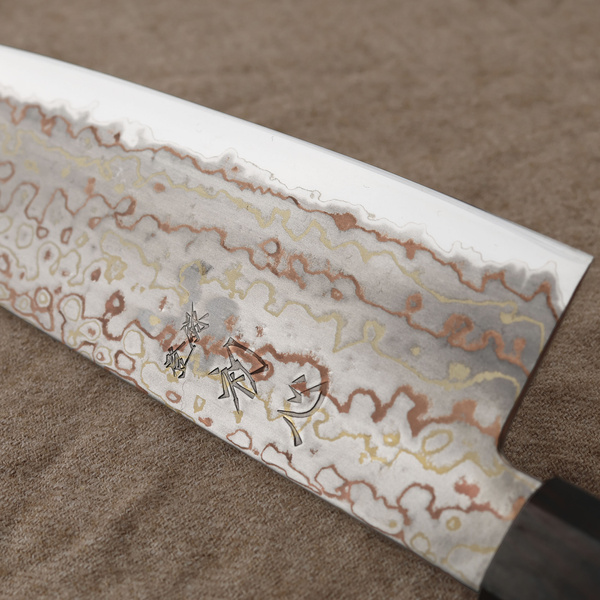 Hatsukokoro Hayabusa Rainbow Aogami#2 Nóż Santoku 18 cm