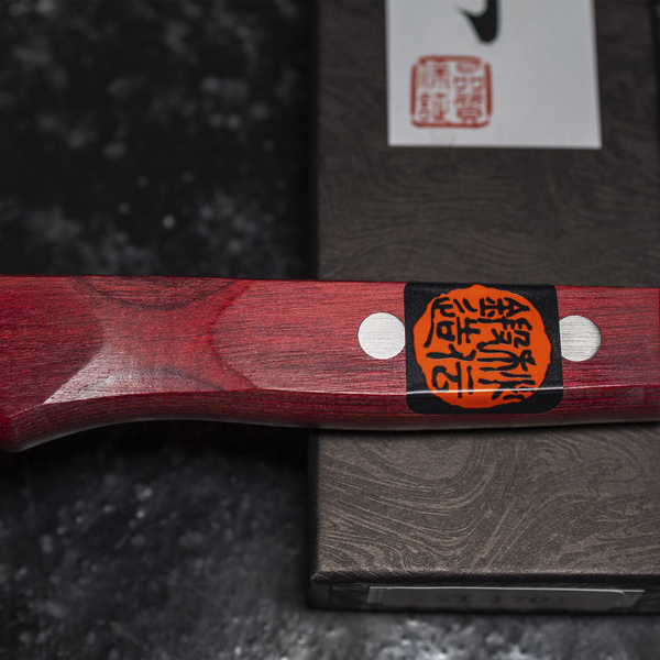 Shigeki Tanaka VG-10 Damascus Red Nóż uniwersalny 12 cm