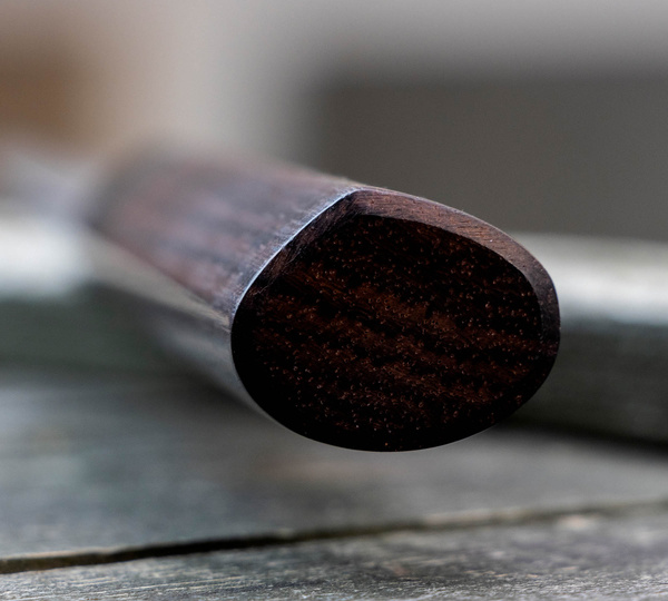 Hideo Kitaoka Shirogami Satin Damascus Nóż Yanagiba 21 cm