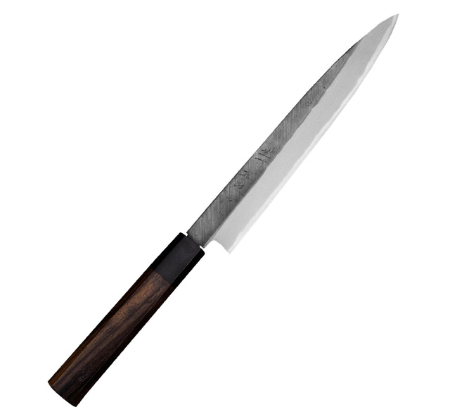 Hideo Kitaoka Shirogami Black Oktagon Nóż Yanagiba 21 cm