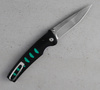 Nóż składany Mcusta Katana VG-10 Black/Green 8,5 cm