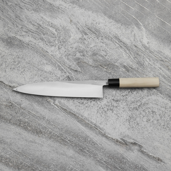 Ittetsu Forge Black Shirogami#2 Nóż Miroshi Deba 24 cm
