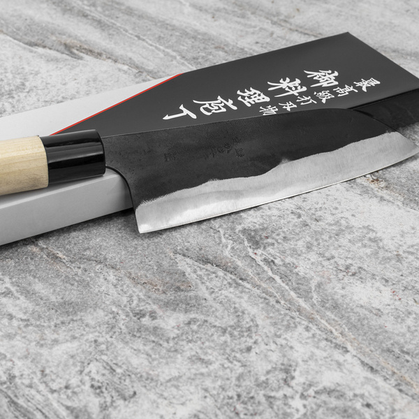 Kajibe Shirogami#2/Iron Nóż Santoku 16,5 cm