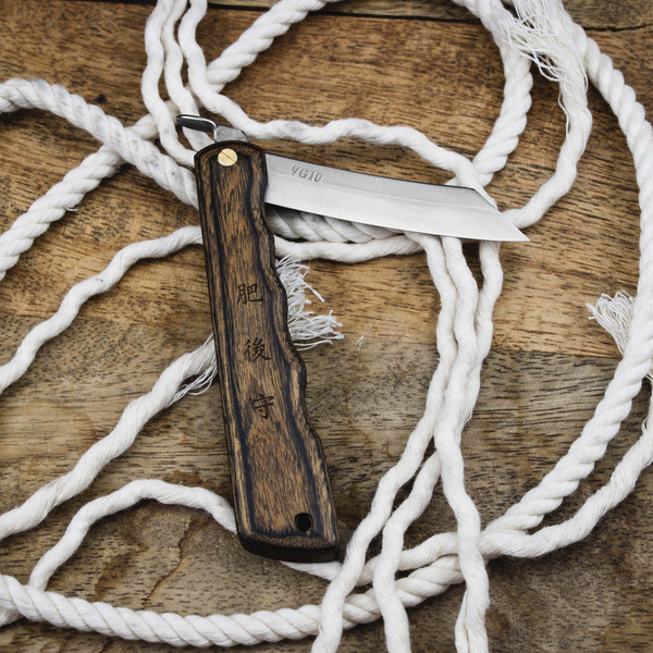 Nóż kieszonkowy Higonokami Kanekoma Woody VG-10 Brown 7,5 cm