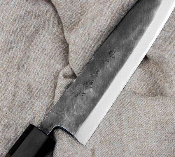 Hideo Kitaoka Shirogami Black Oktagon Nóż Miroshi Deba 18 cm