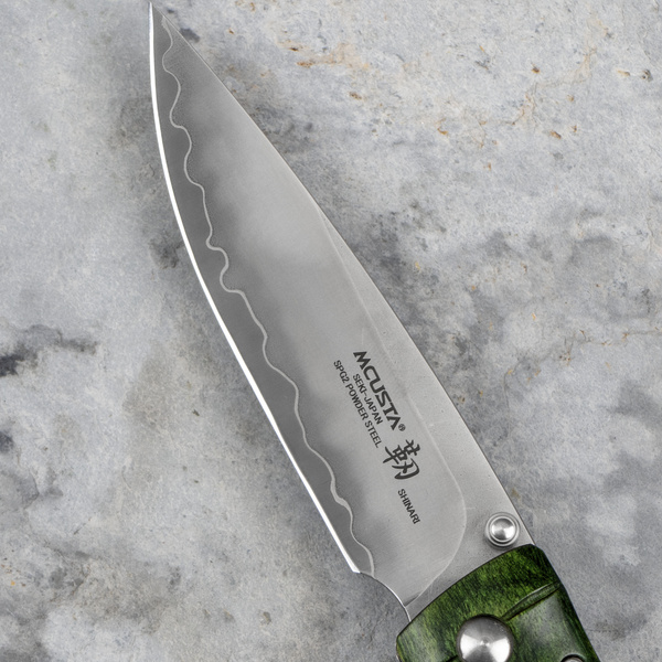 Nóż składany Mcusta Shinra Maximą Green SG2 9 cm