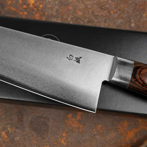 Yasuhiro Gen Shirogami#2/SS Mahogany Nóż Szefa kuchni 21 cm