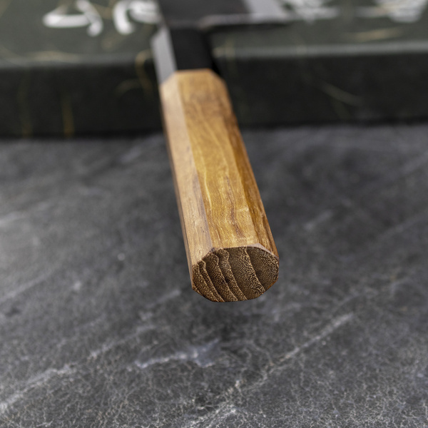 Hatsukokoro Kurokaze Shirogami#2/SS Double Bevel Nóż Deba 16,5 cm