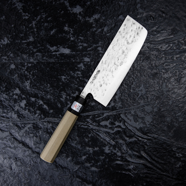 Fujiwara Shirogami#1/SS Magnolia Nóż Nakiri 16,5 cm