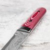 Ryo Nomura Shirogami#2 Damascus Wharncliffe Red/Black Large