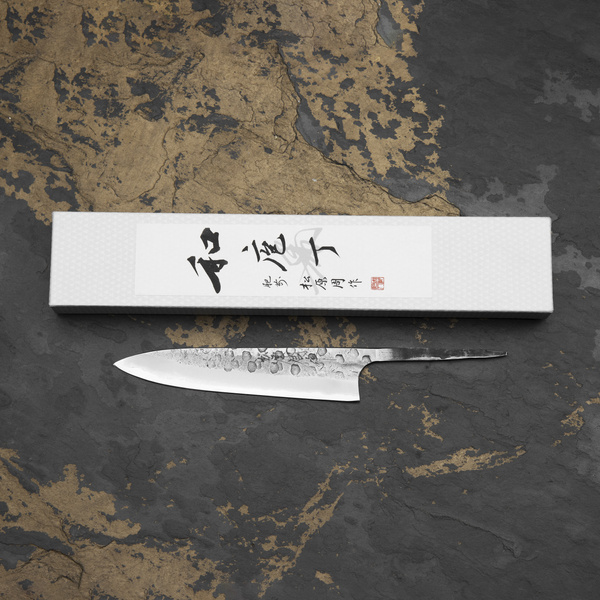 Matsubara Aogami#2/SS Nashiji Hammer Blank Nóż uniwersalny 15 cm