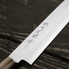 Hideo Kitaoka Aogami#2 Satin Damascus Nóż Yanagiba 24 cm