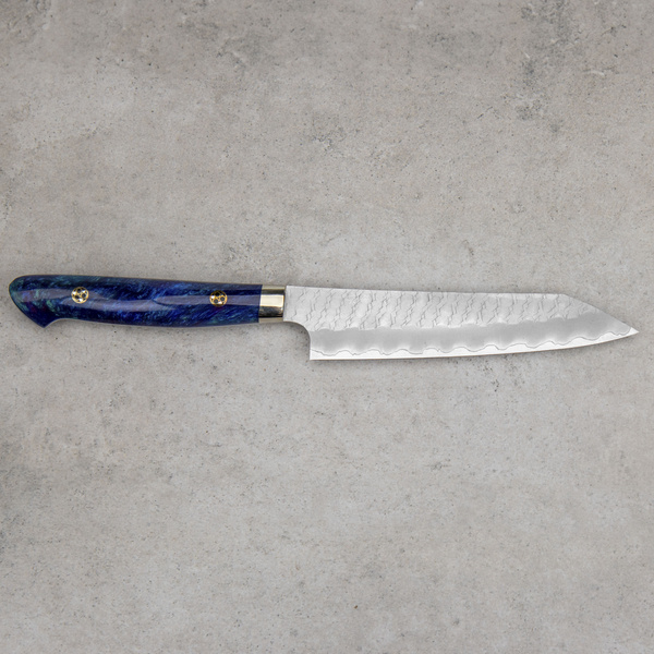 Nigara Hamono SG2 Limited Blue White Nóż Kiritsuke 15 cm
